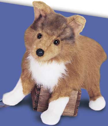 stuffed sheltie dog toy