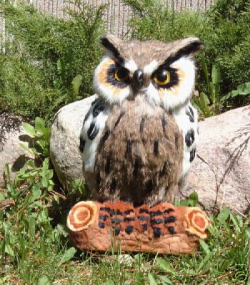 realistic lifelike owl toy