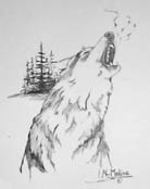 Wolf shirt, front print